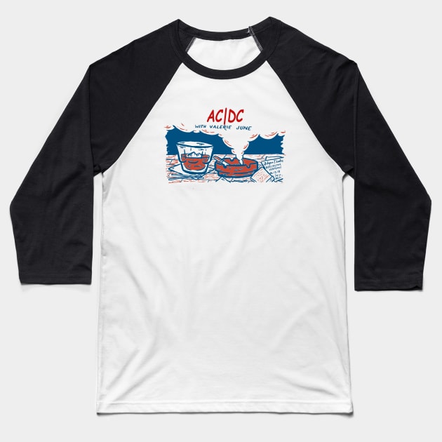 ac|dc vintage Baseball T-Shirt by Animal Paper Art